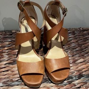 Lucky Brand wedge leather sandals